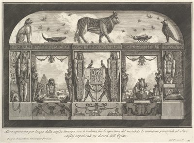 Ägyptische Wanddekoration für das Caffè degli Inglesi, Piazza di Spagna, Rom, 1769. Aus Diverse maniere d